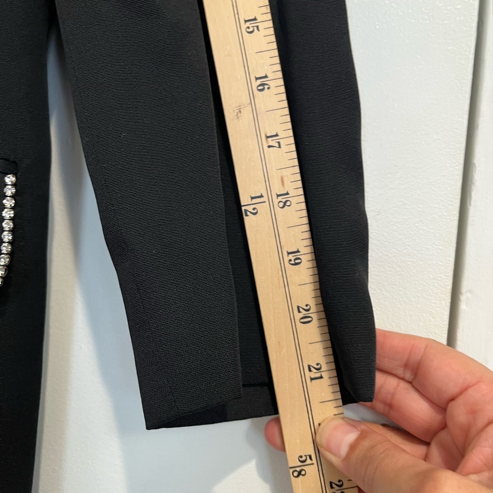 Neicy’s Vintage Black Tuxedo Blazer with Crystal Trim Sz. 8 - Picture 9 of 9